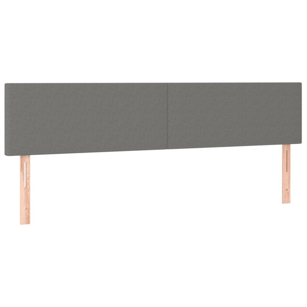 vidaXL Κεφαλάρια Σκ. Γκρι 160x5x78/88 εκ. Ύφασμα