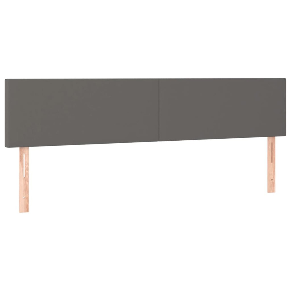 vidaXL Κεφαλάρια Κρεβατιού 2 τεμ. Γκρι80 x 5 x 78/88εκ.Συνθετικό Δέρμα