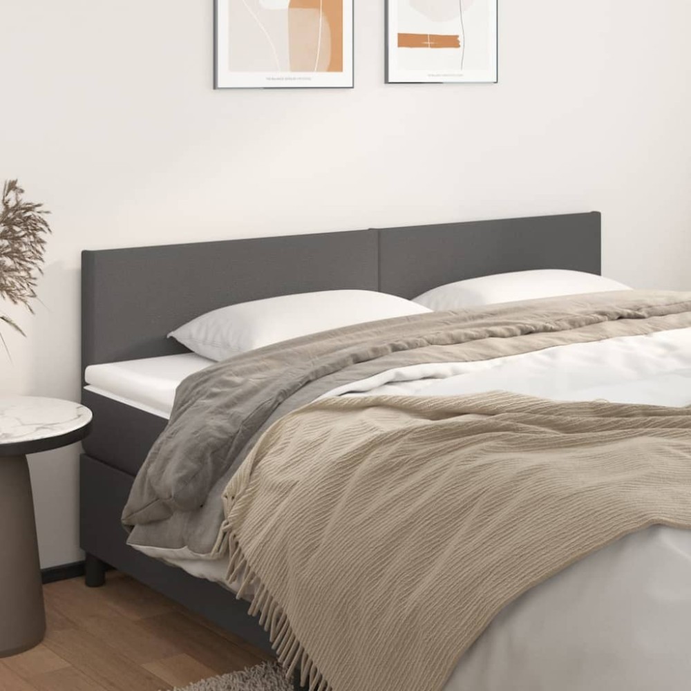 vidaXL Κεφαλάρια Γκρι 160x5x78/88 εκ. από Συνθετικό Δέρμα