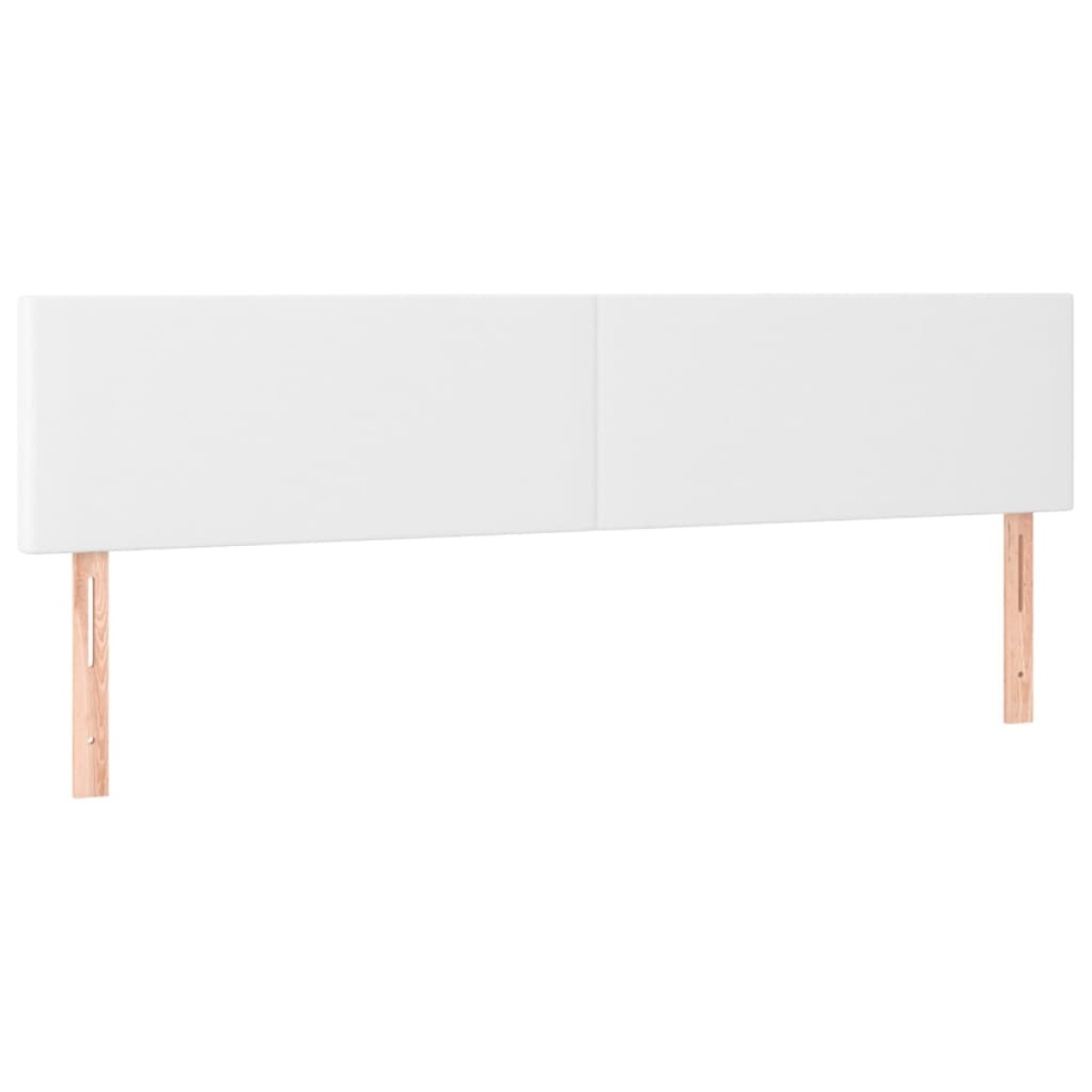 vidaXL Κεφαλάρια Κρεβατιού 2 τεμ. Λευκό 100x5x78/88 εκ.Συνθετικό Δέρμα