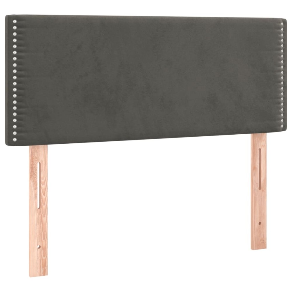 vidaXL Κεφαλάρι Κρεβατιού Σκούρο Γκρι 90x5x78/88 εκ. Βελούδινο