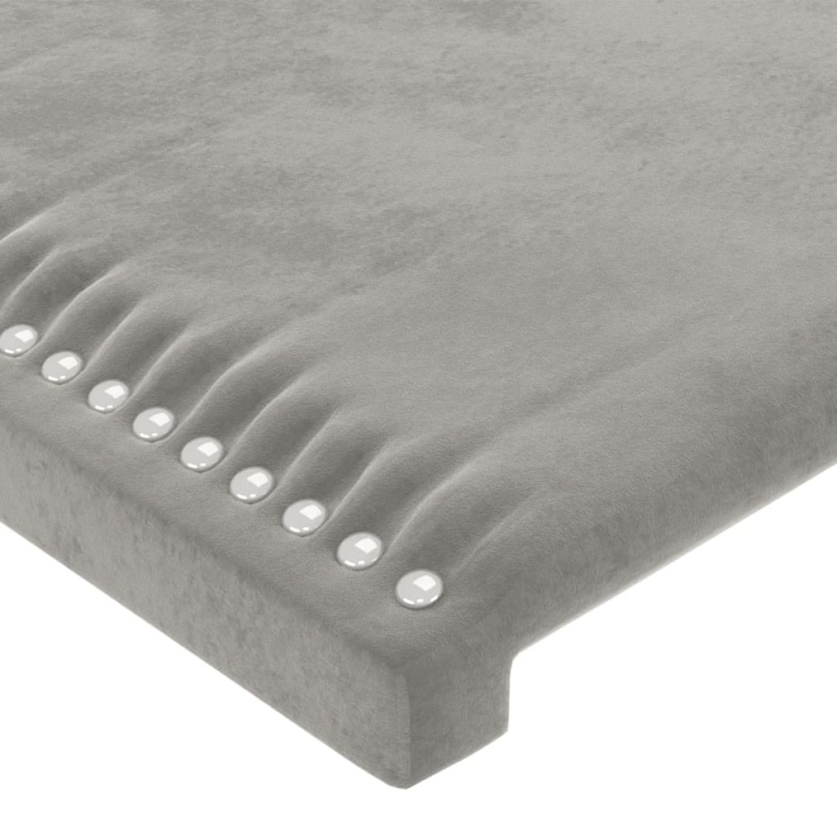 vidaXL Κεφαλάρι Κρεβατιού Ανοιχτό Γκρι 100x5x78/88 εκ. Βελούδινο