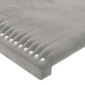 vidaXL Κεφαλάρι Κρεβατιού Ανοιχτό Γκρι 100x5x78/88 εκ. Βελούδινο