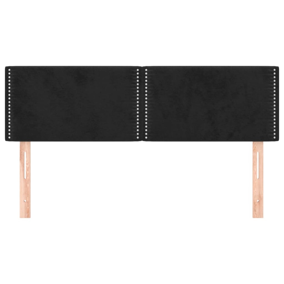 vidaXL Κεφαλάρια Κρεβατιού 2 τεμ. Μαύρα 72x5x78/88 εκ. Βελούδινα