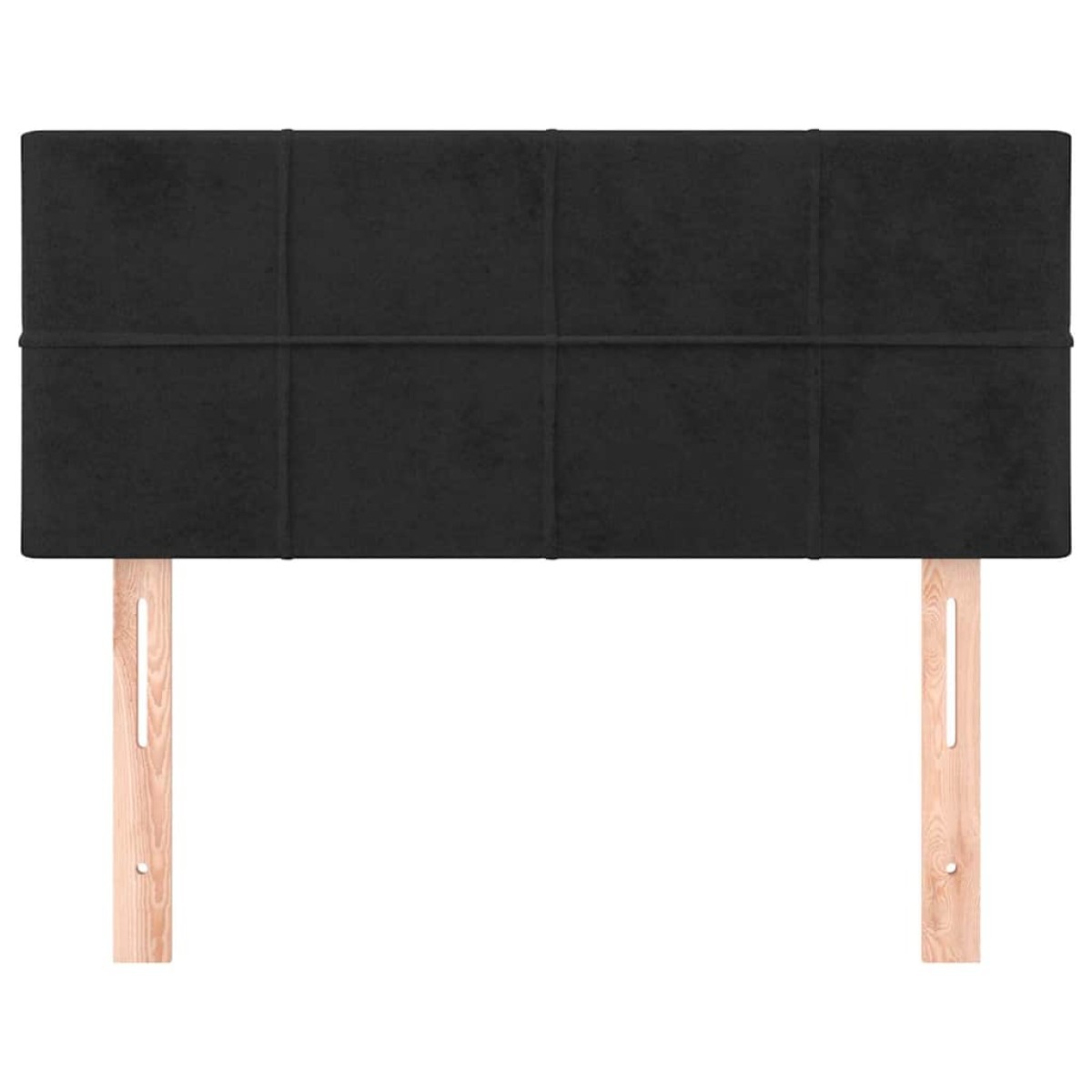 vidaXL Κεφαλάρι Κρεβατιού Μαύρο 90x5x78/88 εκ. Βελούδινο
