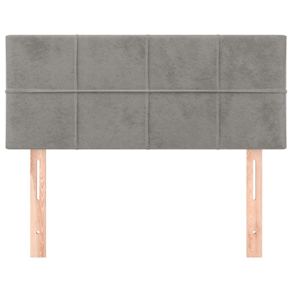 vidaXL Κεφαλάρι Κρεβατιού Ανοιχτό Γκρι 100x5x78/88 εκ. Βελούδινο