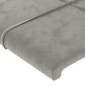 vidaXL Κεφαλάρι Κρεβατιού Ανοιχτό Γκρι 100x5x78/88 εκ. Βελούδινο