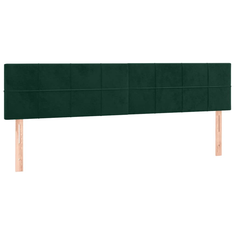 vidaXL Κεφαλάρια Σκ. Πράσινο Βελούδινο 160x5x78/88 εκ.