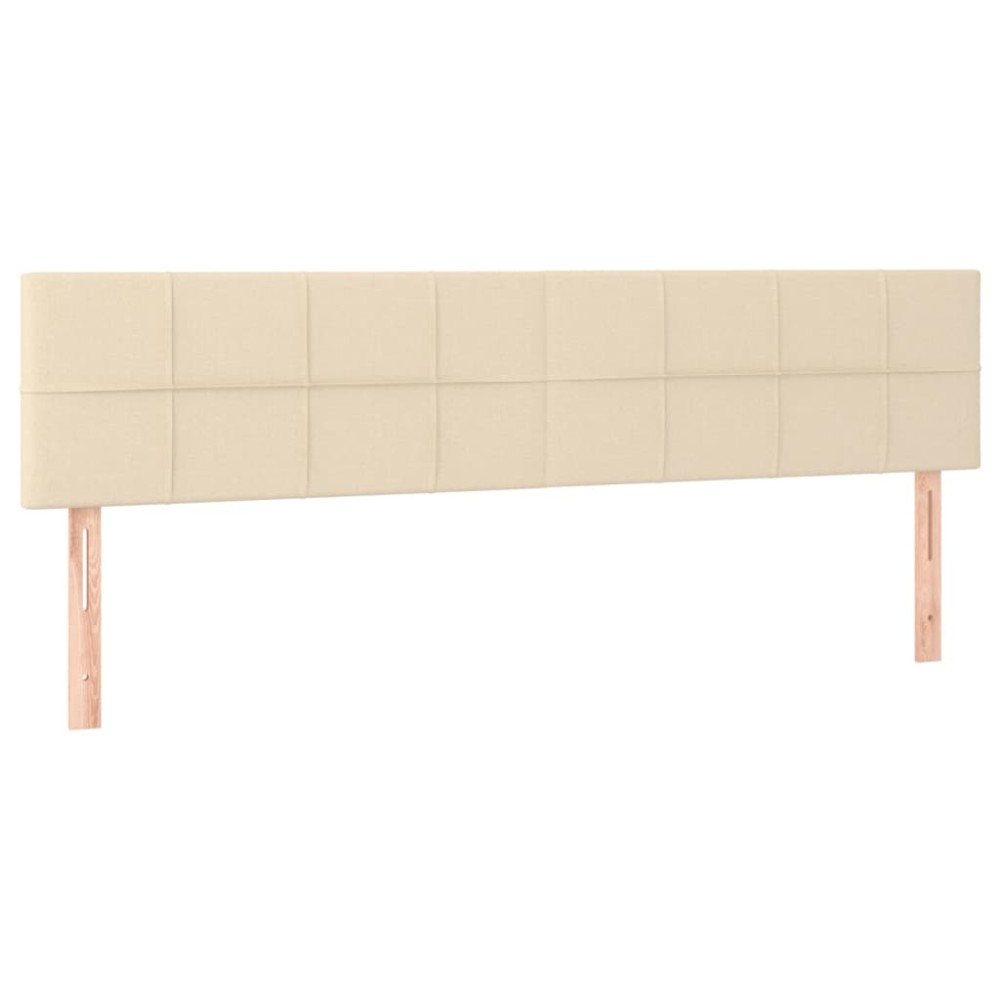 vidaXL Κεφαλάρια Κρεμ 180x5x78/88 εκ. Ύφασμα