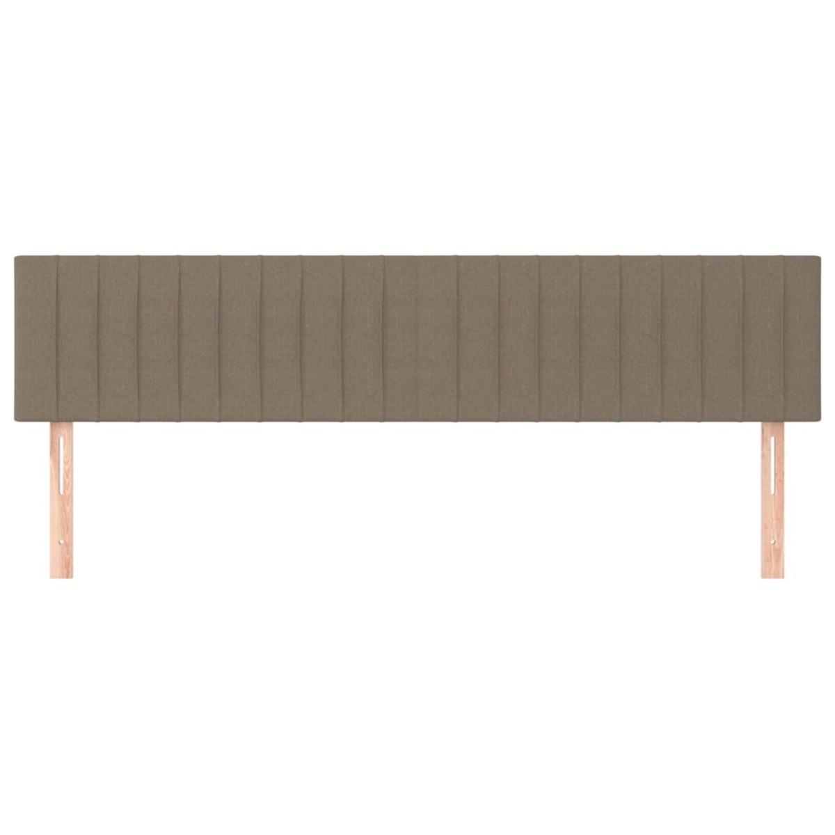 vidaXL Κεφαλάρια Κρεβατιού 2 τεμ. Taupe 80 x 5 x 78/88 εκ. Υφασμάτινο