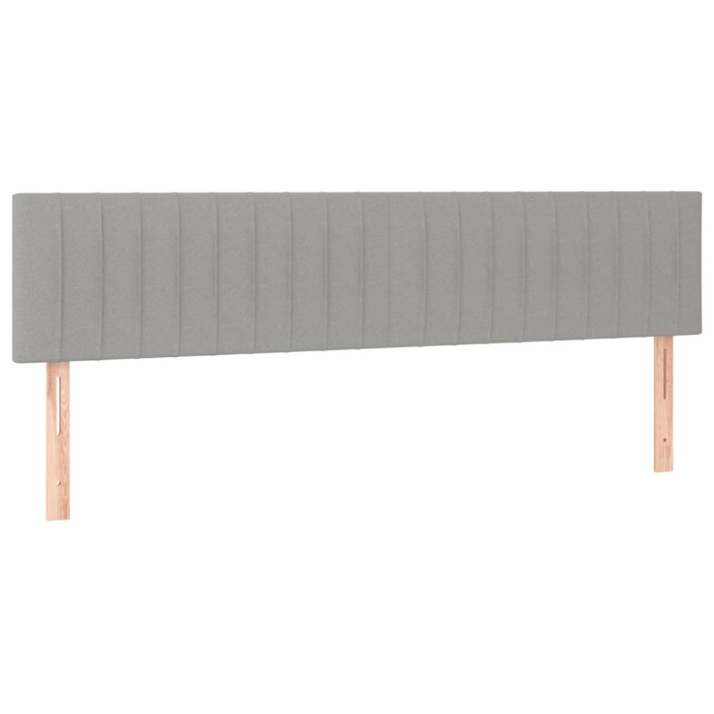 vidaXL Κεφαλάρια Αν. Γκρι 200x5x78/88 εκ. Ύφασμα