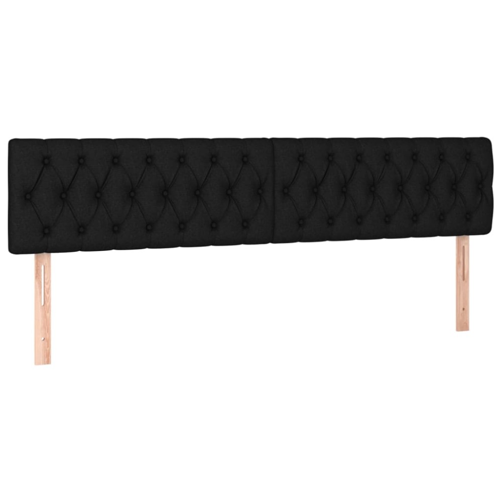 vidaXL Κεφαλάρια Μαύρα 180x7x78/88 εκ. Ύφασμα