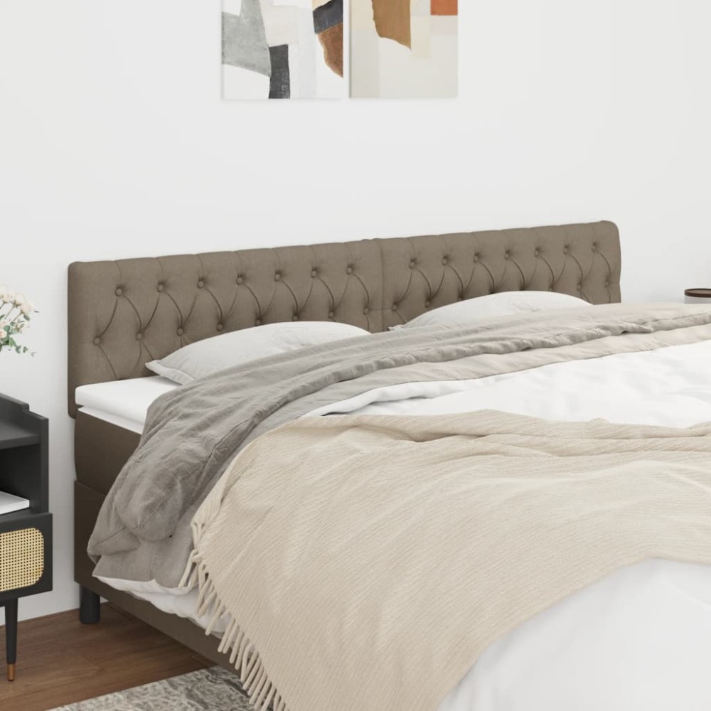 vidaXL Κεφαλάρια Taupe 200x7x78/88 εκ. Ύφασμα