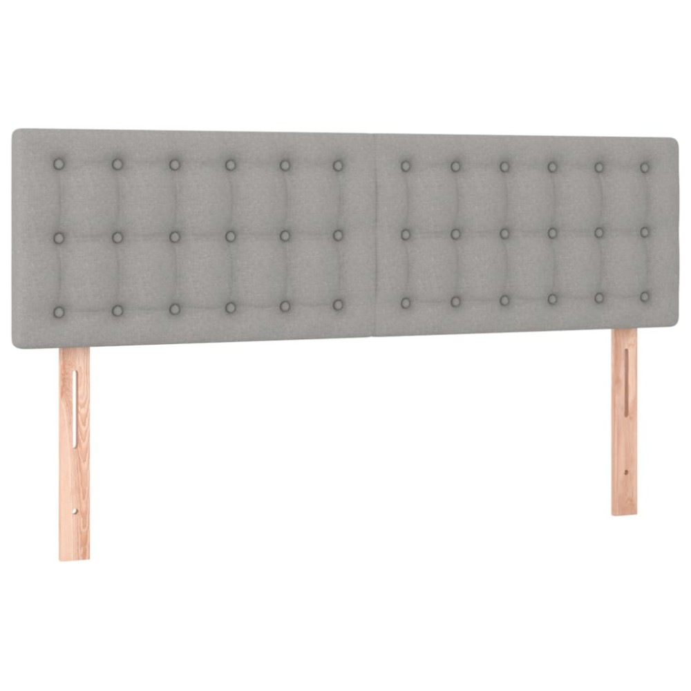 vidaXL Κεφαλάρια Αν. Γκρι 144x5x78/88 εκ. Ύφασμα
