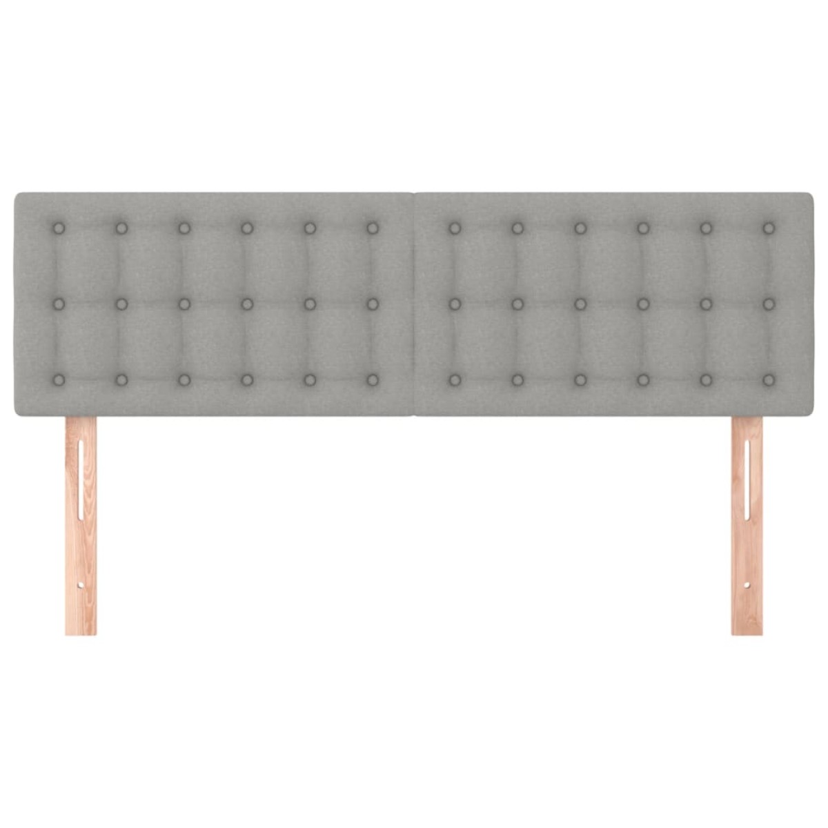 vidaXL Κεφαλάρια Κρεβατιού 2 τεμ. Αν. Γκρι 72x5x78/88 εκ. Υφασμάτινα