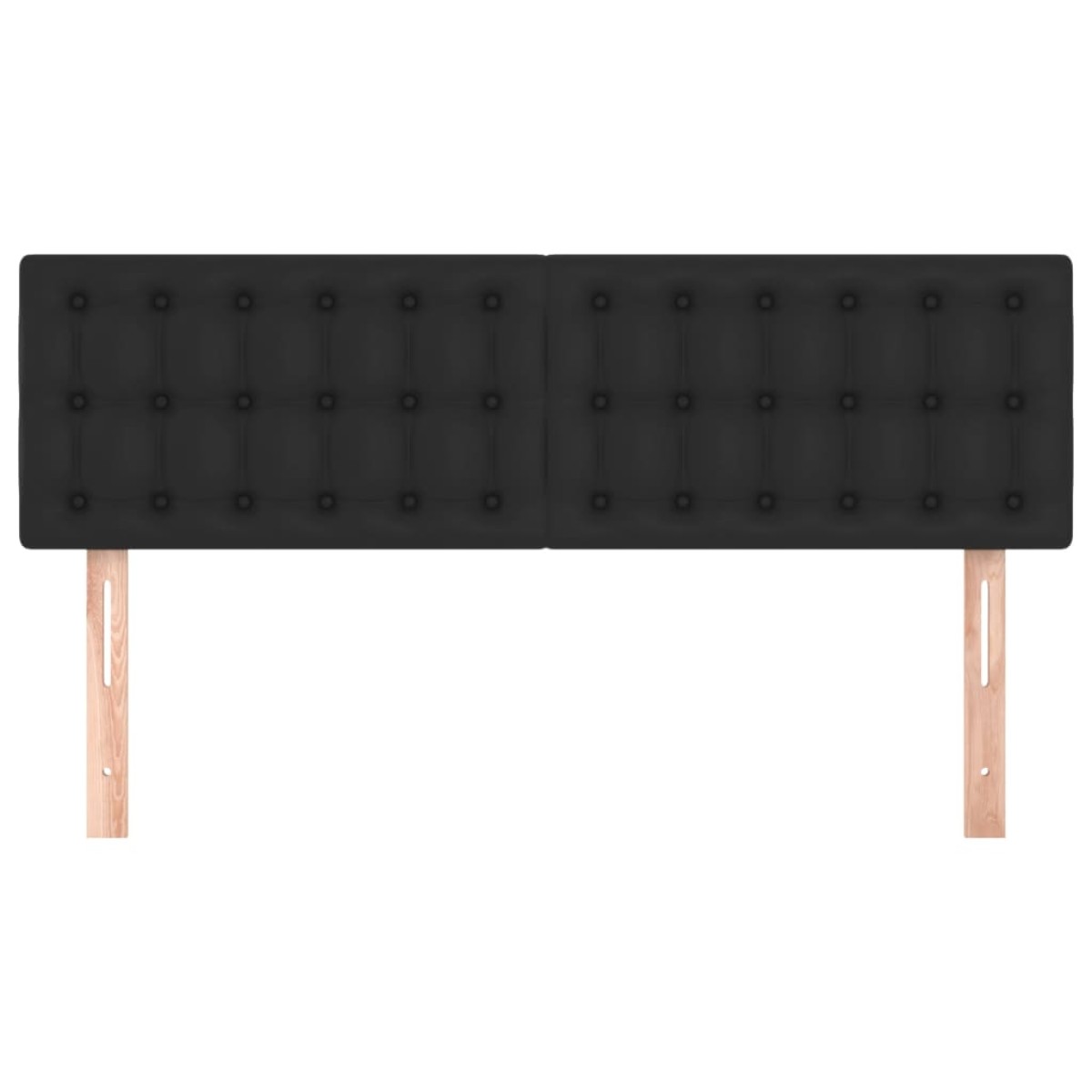 vidaXL Κεφαλάρια Κρεβατιού 2 τεμ. Μαύρα 72x5x78/88 εκ. Συνθετικό Δέρμα