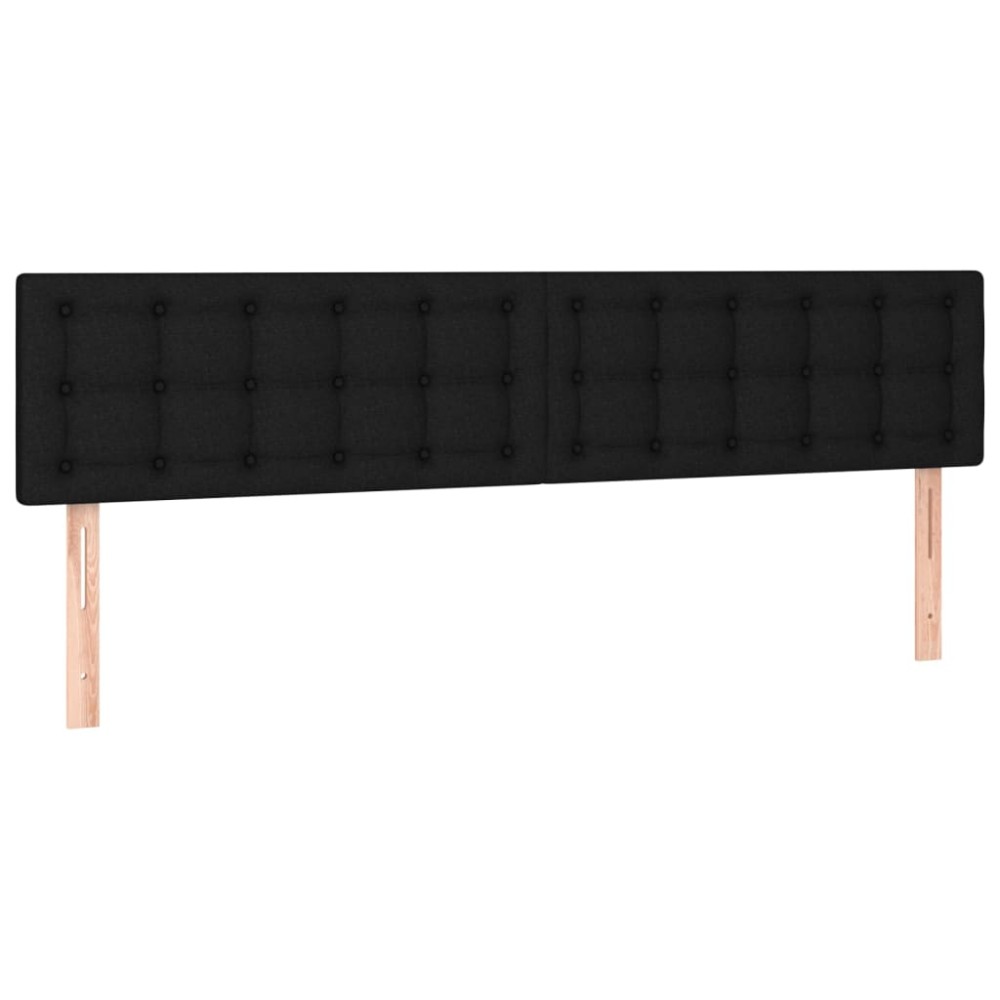vidaXL Κεφαλάρια Μαύρα 160x5x78/88 εκ. Ύφασμα