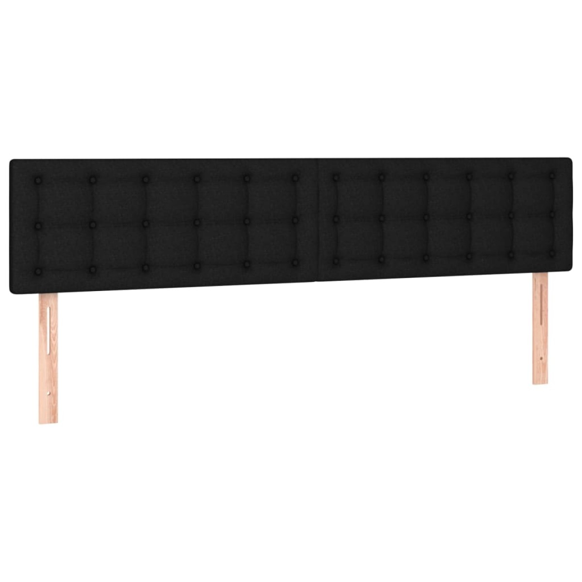 vidaXL Κεφαλάρια Κρεβατιού 2 τεμ. Μαύρα 80 x 5 x 78/88 εκ. Υφασμάτινο
