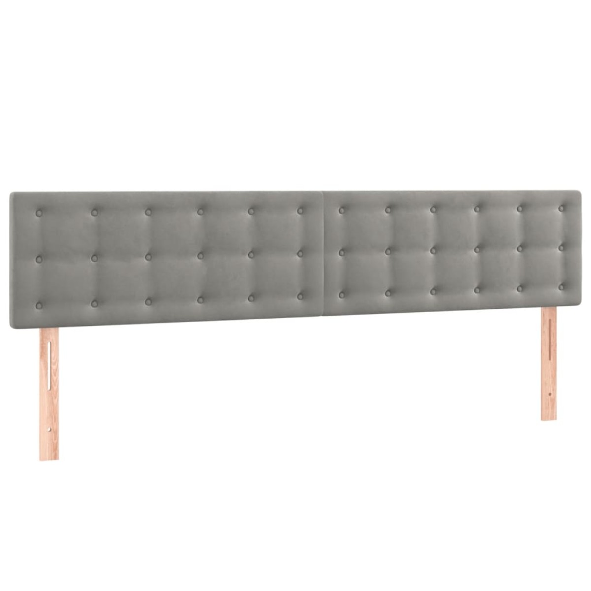 vidaXL Κεφαλάρια Κρεβατιού 2 τεμ. Αν. Γκρι 80 x 5 x 78/88εκ.Βελούδινο