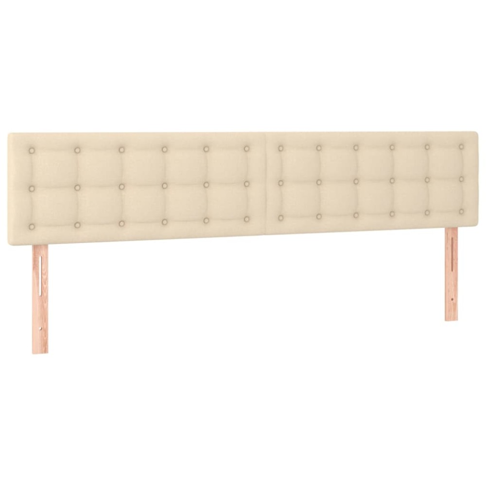 vidaXL Κεφαλάρια Κρεμ Ύφασμα 200x5x78/88 εκ.