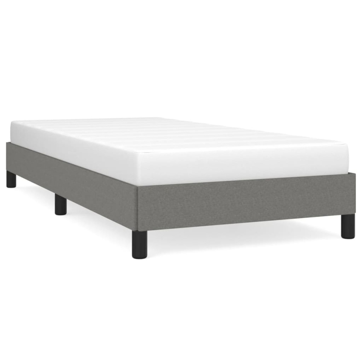 vidaXL Πλαίσιο Κρεβατιού Σκούρο Γκρι 90x190 εκ. Υφασμάτινο