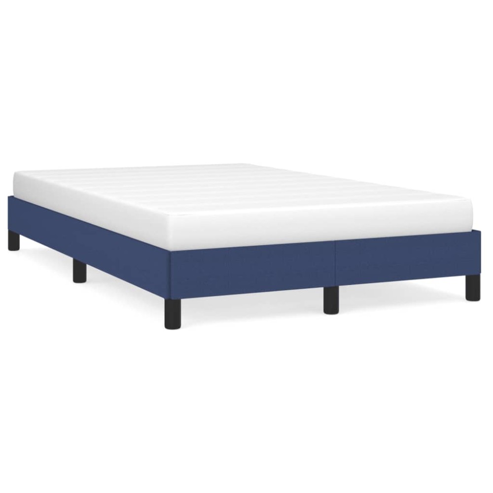 vidaXL Πλαίσιο κρεβατιού χωρίς στρώμα μπλε 120x200cm ύφασμα
