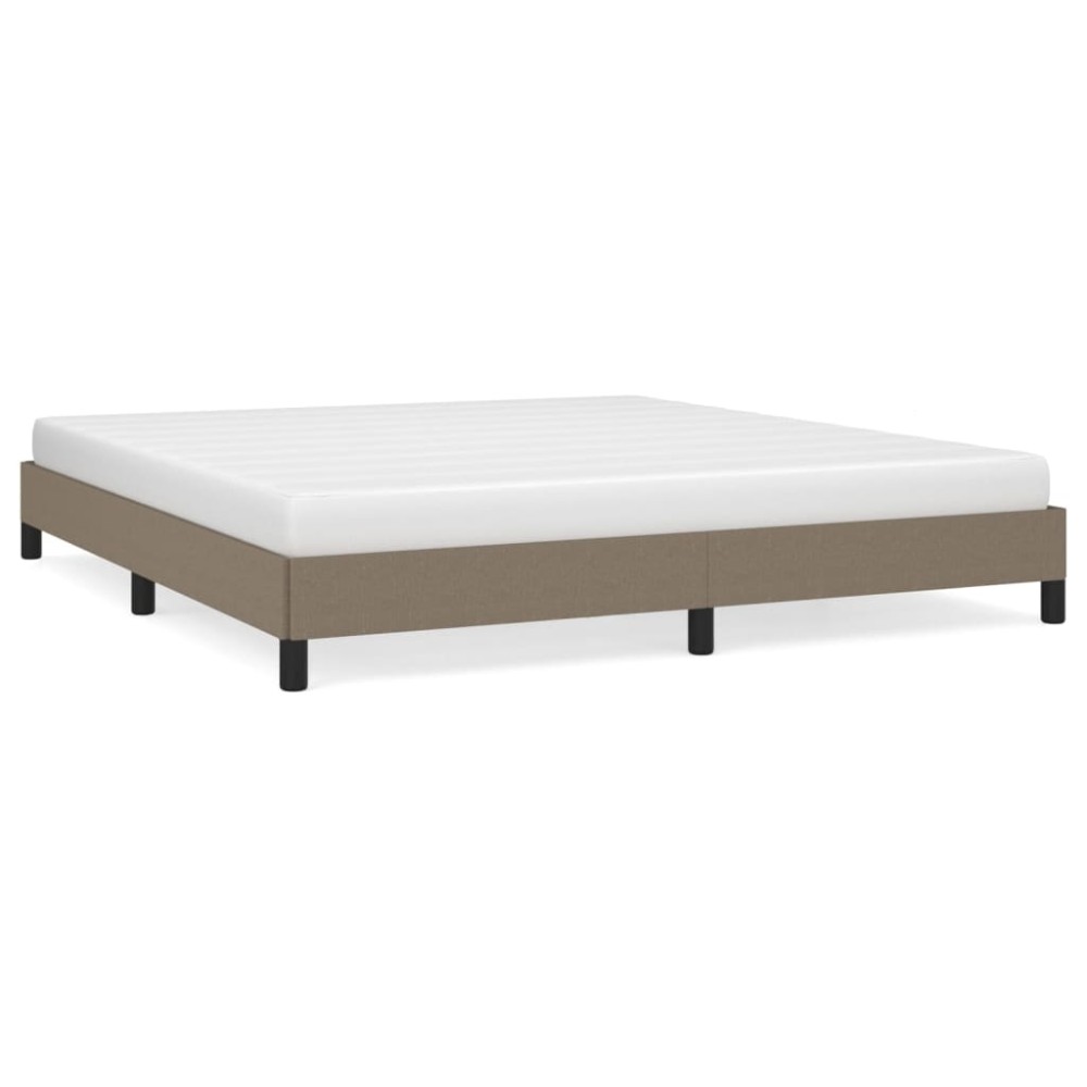 vidaXL Σκελετός Κρεβατιού Χωρίς Στρώμα Taupe 160x200 εκ. Υφασμάτινο