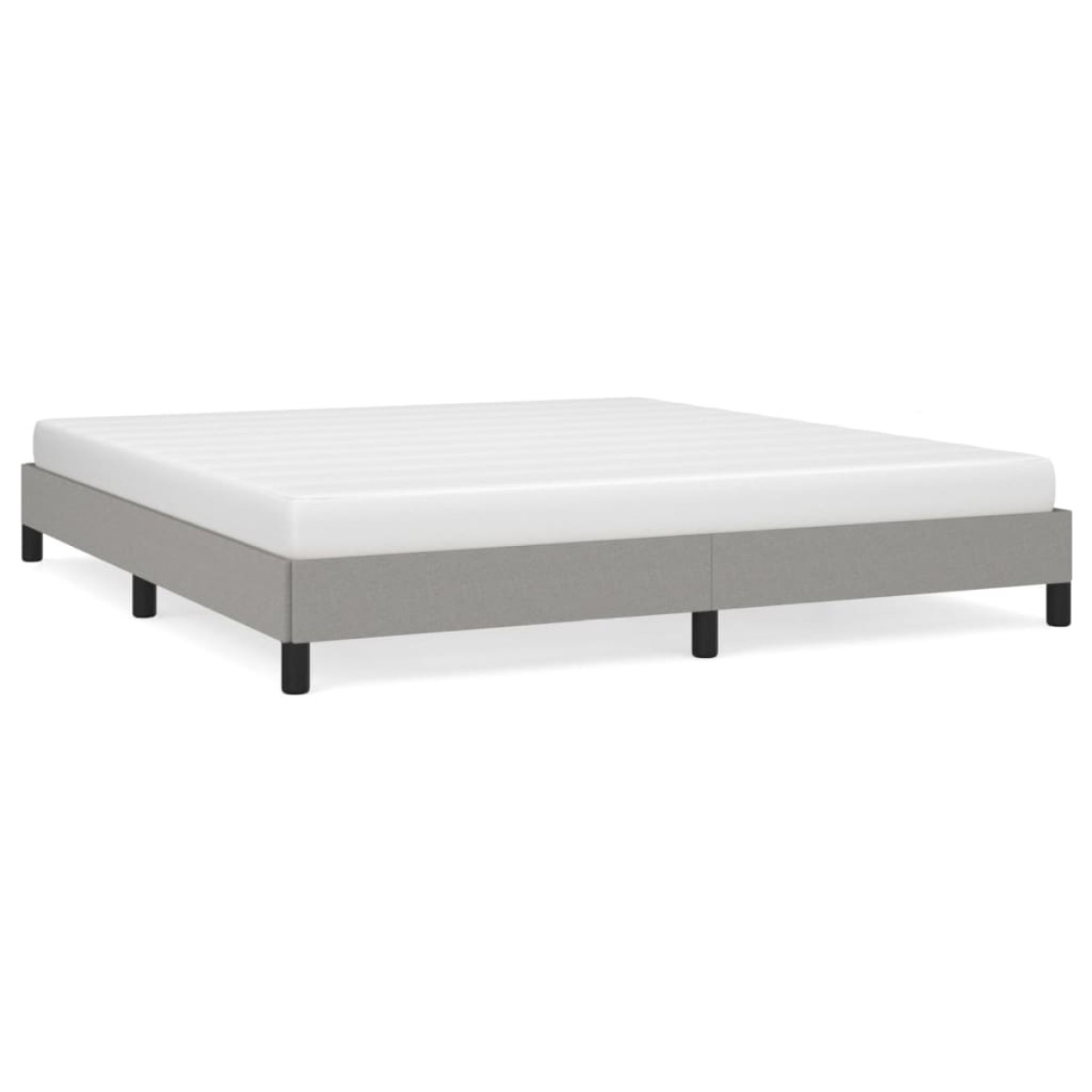 vidaXL Πλαίσιο Κρεβατιού Ανοιχτό Γκρι 180x200 εκ. Υφασμάτινο