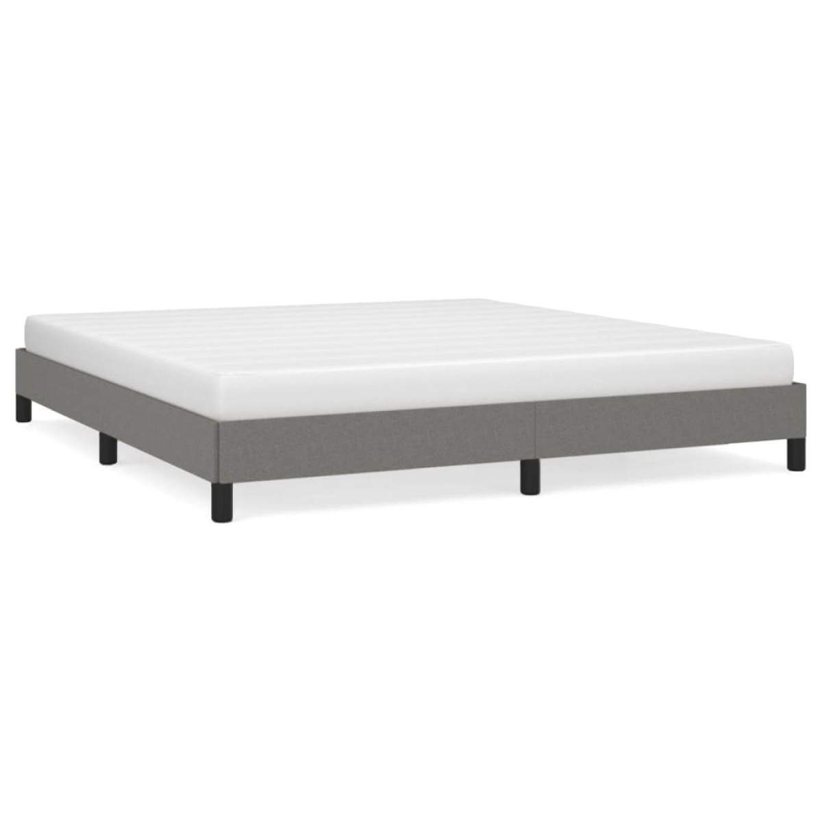 vidaXL Πλαίσιο Κρεβατιού Σκούρο Γκρι 180x200 εκ. Υφασμάτινο