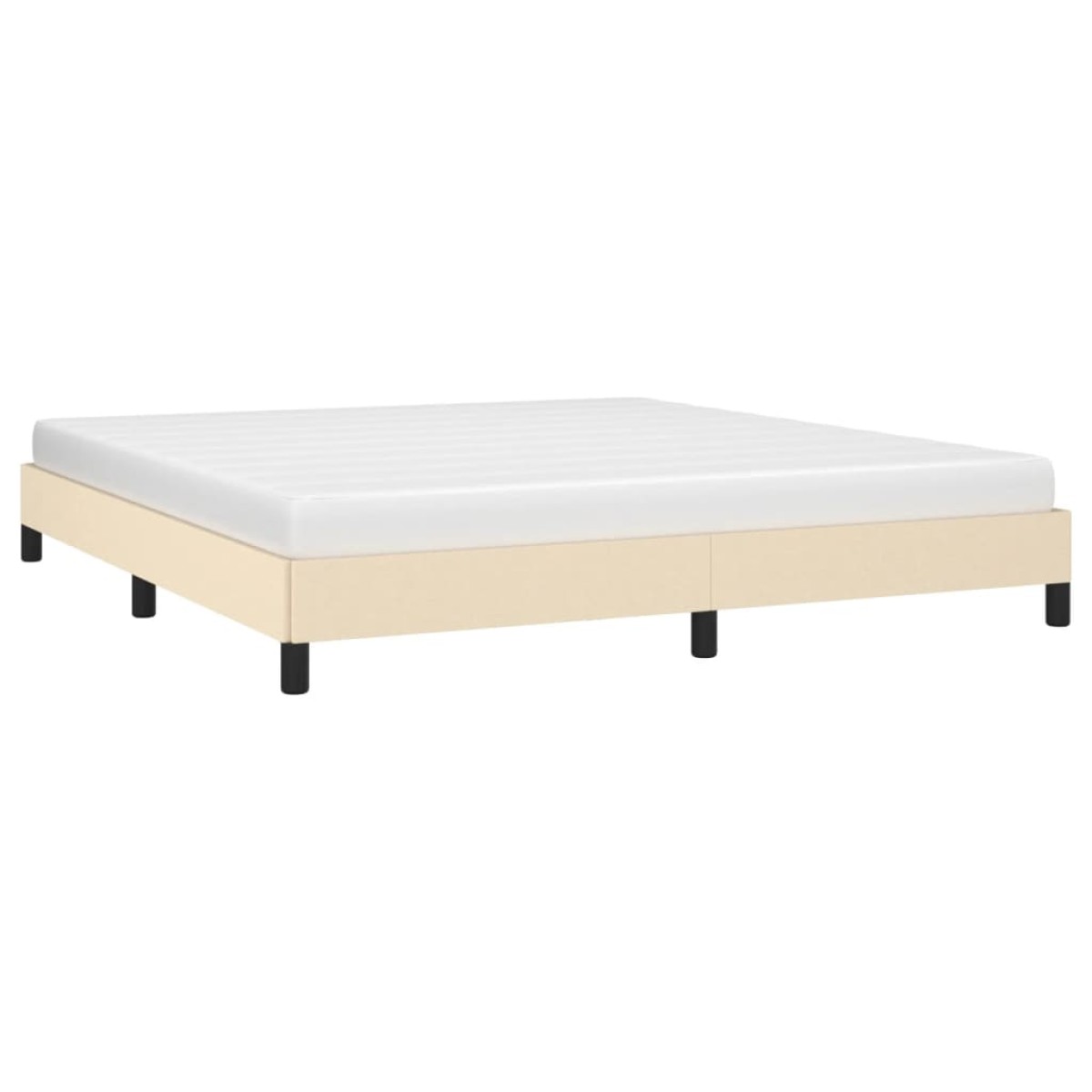 vidaXL Πλαίσιο Κρεβατιού Κρεμ 180x200 εκ. Υφασμάτινο