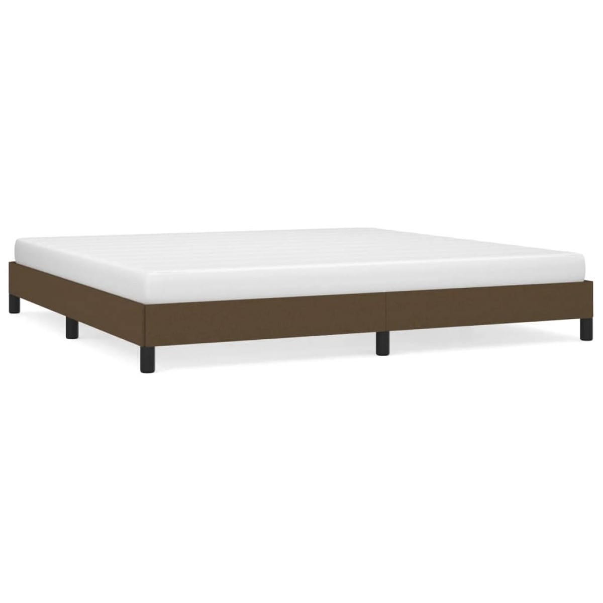 vidaXL Πλαίσιο Κρεβατιού Σκούρο Καφέ 200x200 εκ. Υφασμάτινο