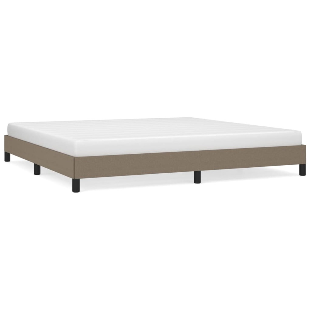 vidaXL Πλαίσιο Κρεβατιού Taupe 200x200 εκ. Υφασμάτινο