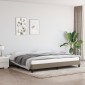 vidaXL Πλαίσιο Κρεβατιού Taupe 200x200 εκ. Υφασμάτινο