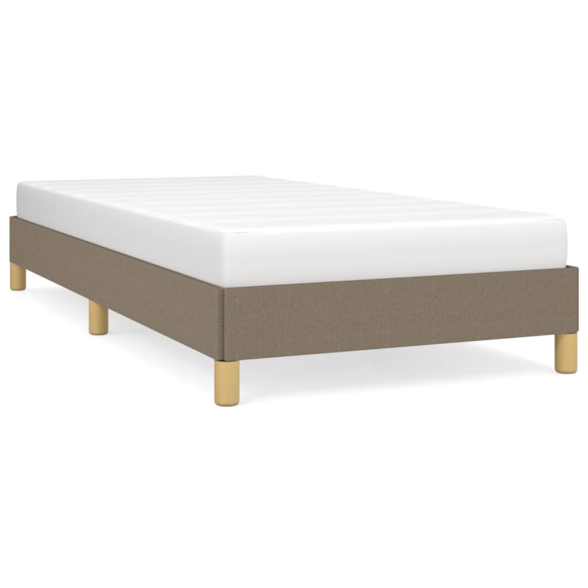 vidaXL Πλαίσιο Κρεβατιού Taupe 90x190 εκ. Υφασμάτινο