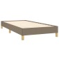 vidaXL Πλαίσιο Κρεβατιού Taupe 90x190 εκ. Υφασμάτινο