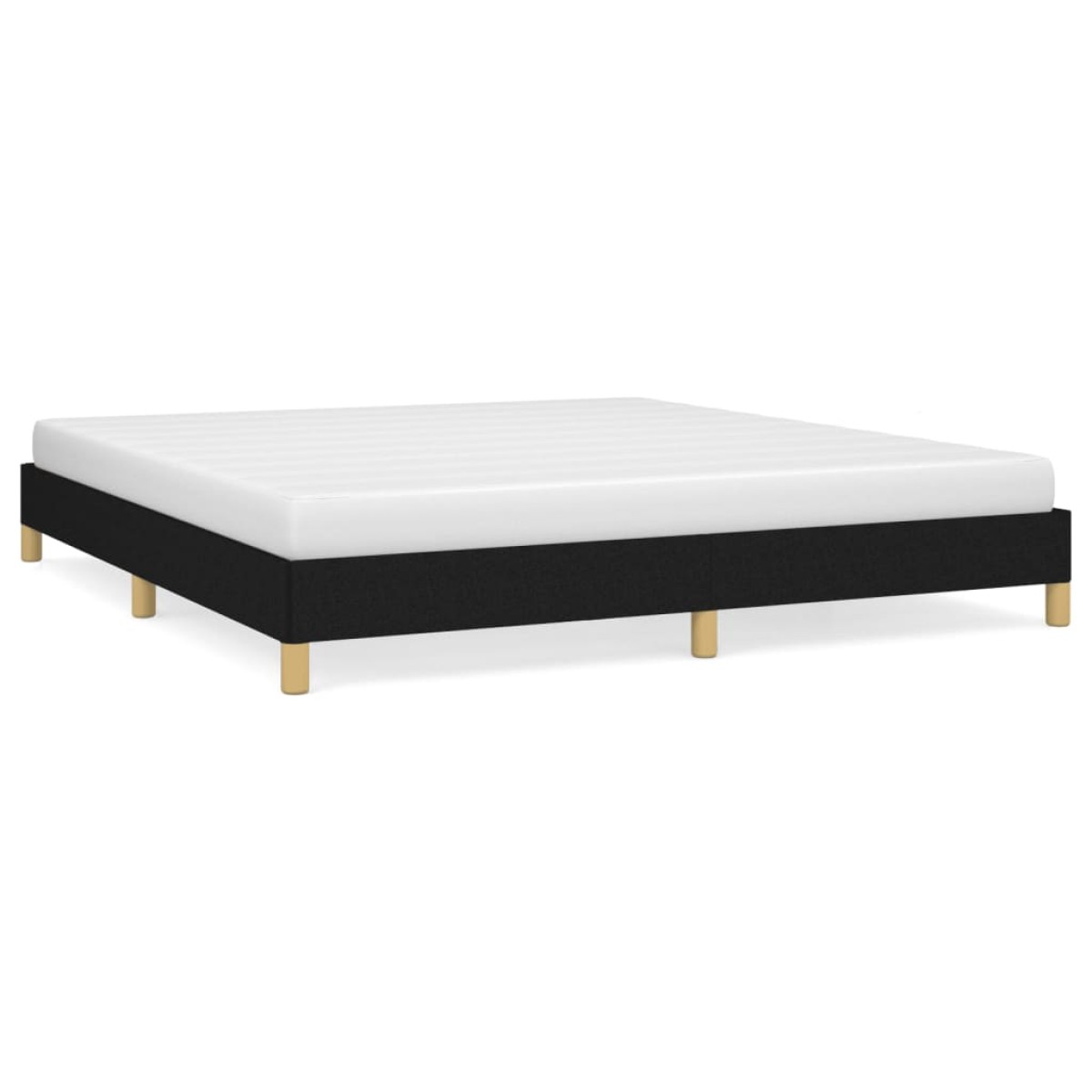 vidaXL Πλαίσιο Κρεβατιού Μαύρο180x200 εκ. Υφασμάτινο