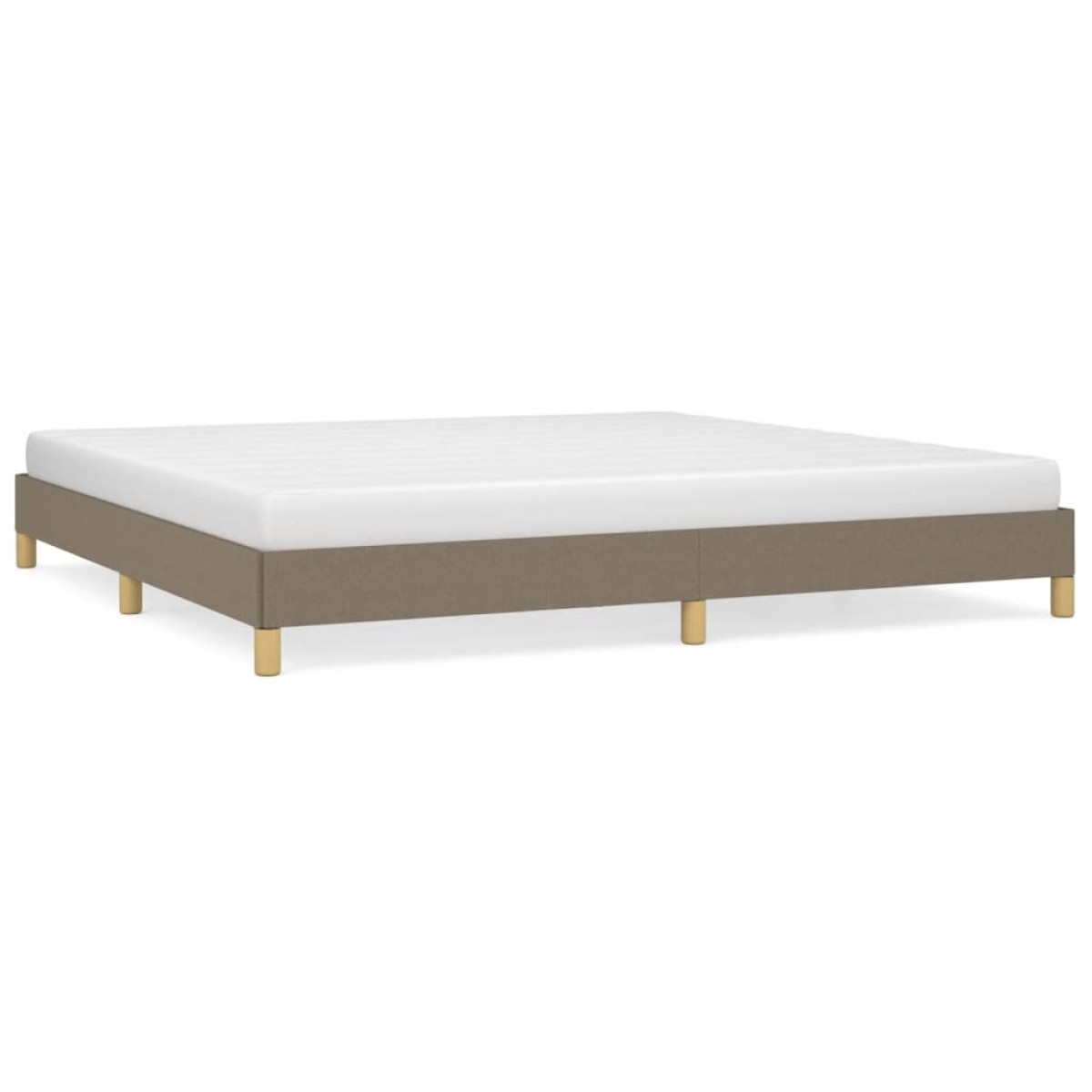 vidaXL Πλαίσιο Κρεβατιού Taupe 200x200 εκ. Υφασμάτινο