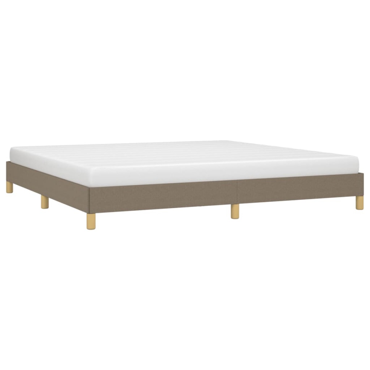 vidaXL Πλαίσιο Κρεβατιού Taupe 200x200 εκ. Υφασμάτινο