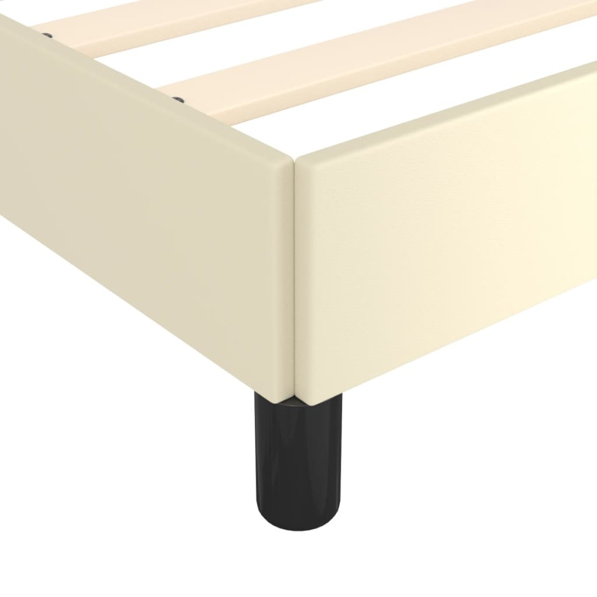vidaXL Πλαίσιο Κρεβατιού Κρεμ 180x200 εκ. από Συνθετικό Δέρμα
