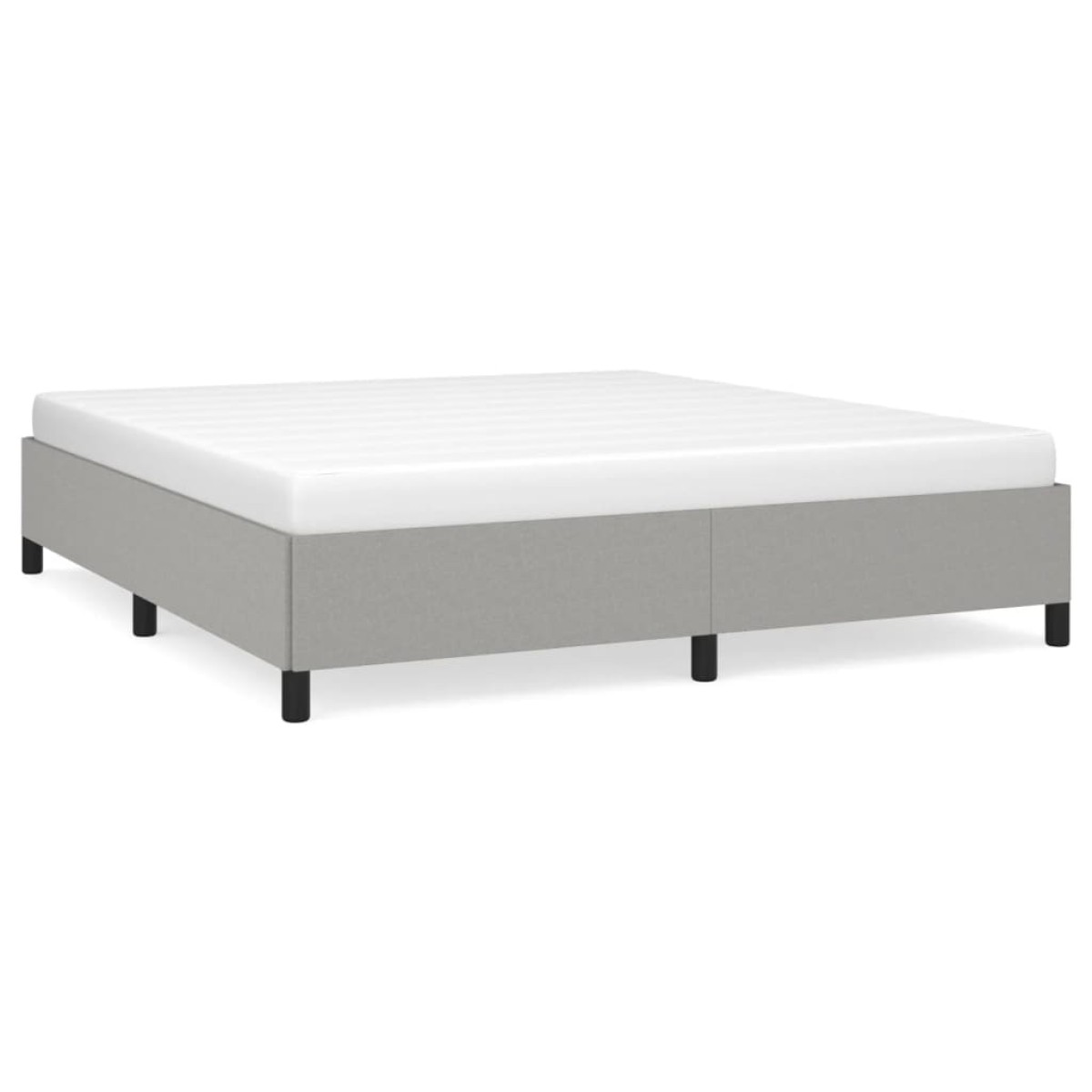 vidaXL Πλαίσιο Κρεβατιού Ανοιχτό Γκρι 180x200 εκ. Υφασμάτινο