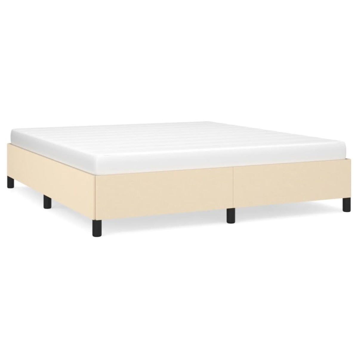 vidaXL Πλαίσιο Κρεβατιού Κρεμ 180x200 εκ. Υφασμάτινο