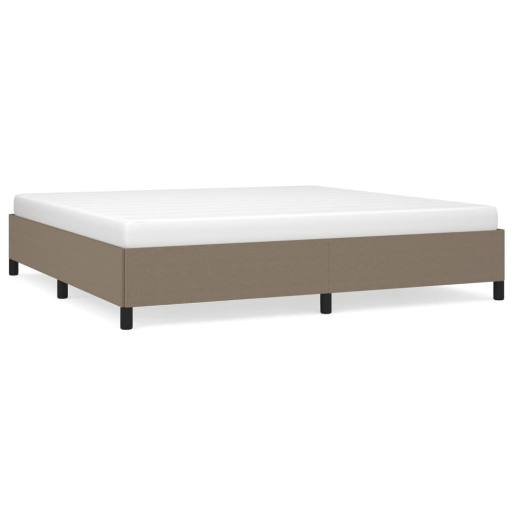 vidaXL Σκελετός Κρεβατιού Χωρίς Στρώμα Taupe 200x200 εκ.Υφασμάτινο