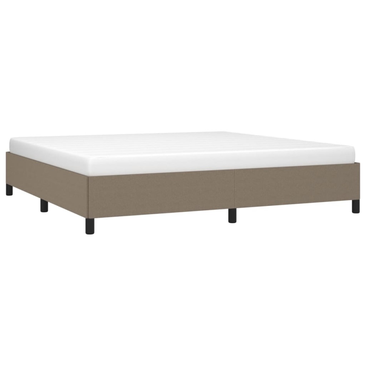 vidaXL Πλαίσιο Κρεβατιού Taupe 200x200 εκ. Υφασμάτινο