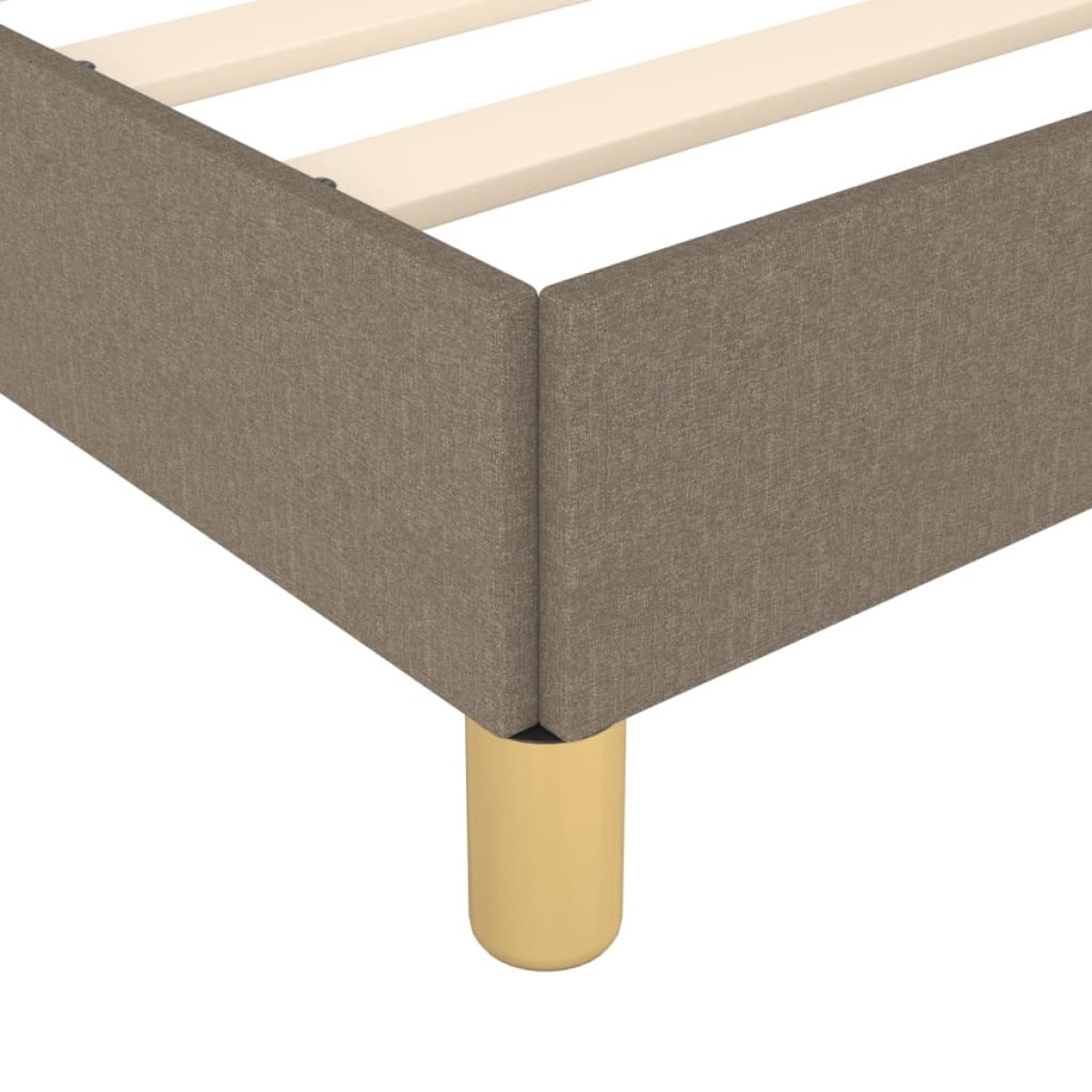 vidaXL Πλαίσιο Κρεβατιού Taupe 90x200 εκ. Υφασμάτινο