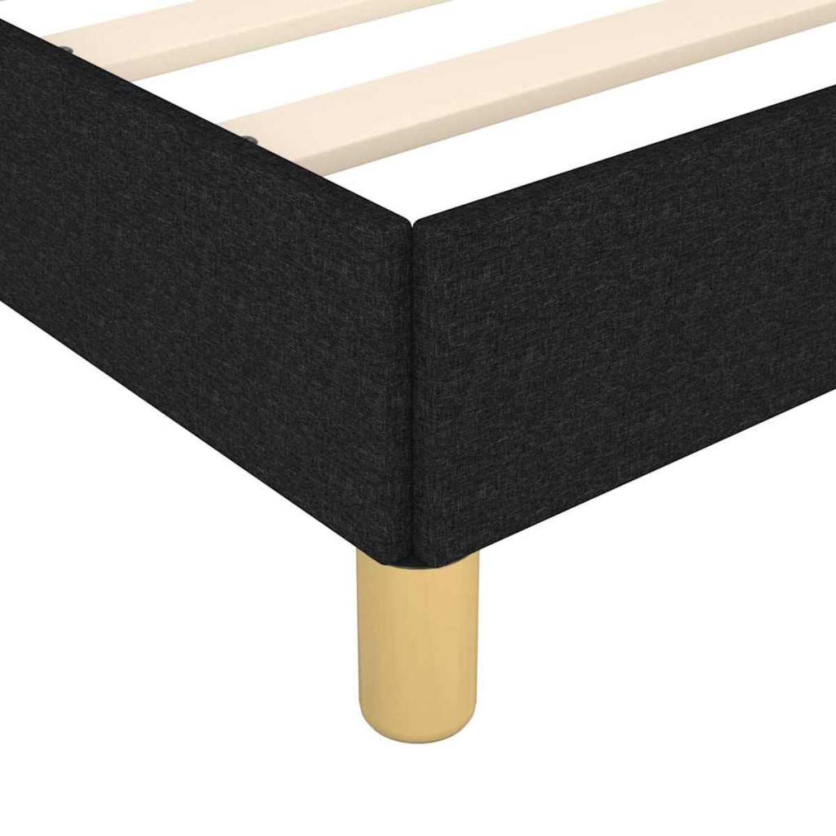 vidaXL Πλαίσιο Κρεβατιού Boxspring Μαύρο 100 x 200 εκ. Υφασμάτινο