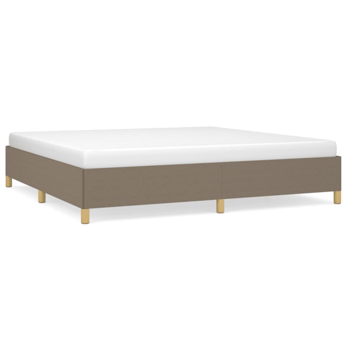 vidaXL Πλαίσιο Κρεβατιού Taupe 200x200 εκ. Υφασμάτινο