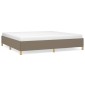 vidaXL Πλαίσιο Κρεβατιού Taupe 200x200 εκ. Υφασμάτινο