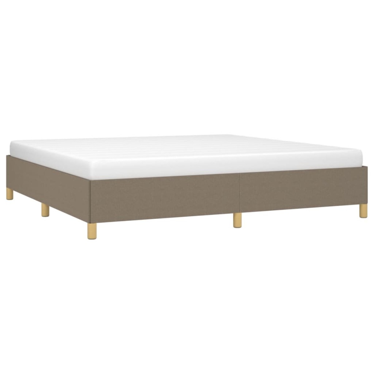 vidaXL Πλαίσιο Κρεβατιού Taupe 200x200 εκ. Υφασμάτινο