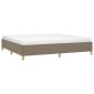 vidaXL Πλαίσιο Κρεβατιού Taupe 200x200 εκ. Υφασμάτινο