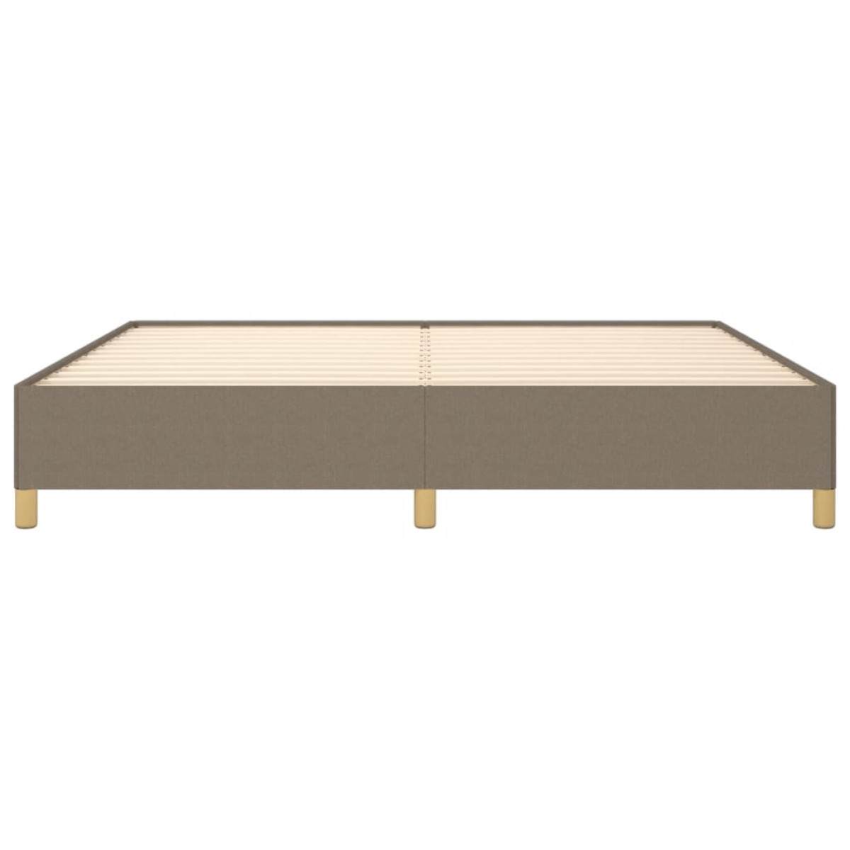 vidaXL Πλαίσιο Κρεβατιού Taupe 200x200 εκ. Υφασμάτινο